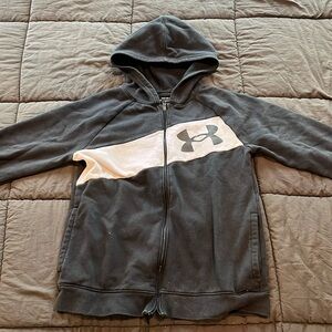 Under Armour Coldgear Black Zipup Hoodie in Youth Large